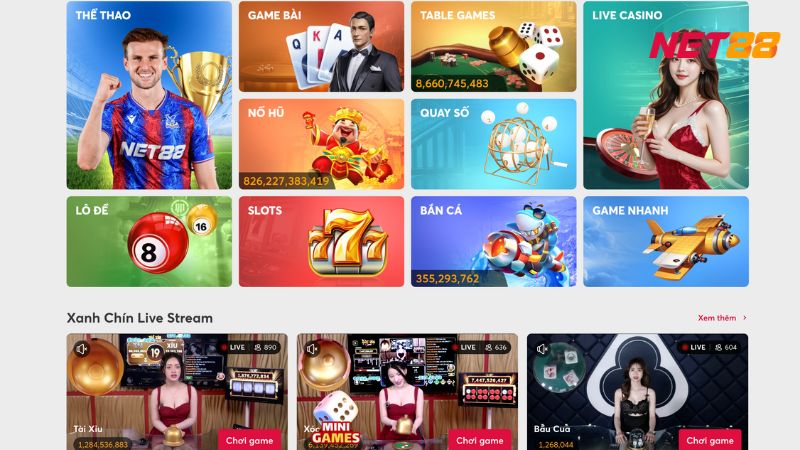 NET 88 là sân chơi betting với đa dạng sản phẩm cá cược cực hấp dẫn