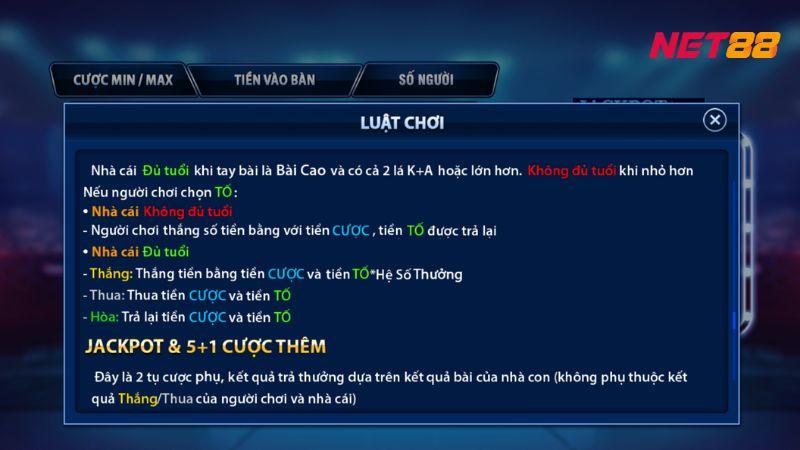 Game có quy định rõ ràng về các tình huống quyết định thắng thua hoà của 2 bên đối kháng